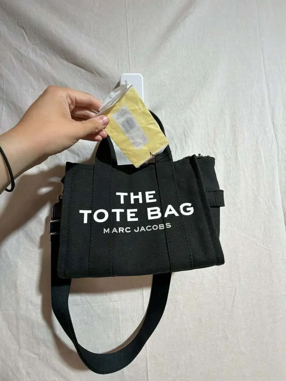 NWT! Marc Jacobs The Small Traveler Canvas Tote Bag Black